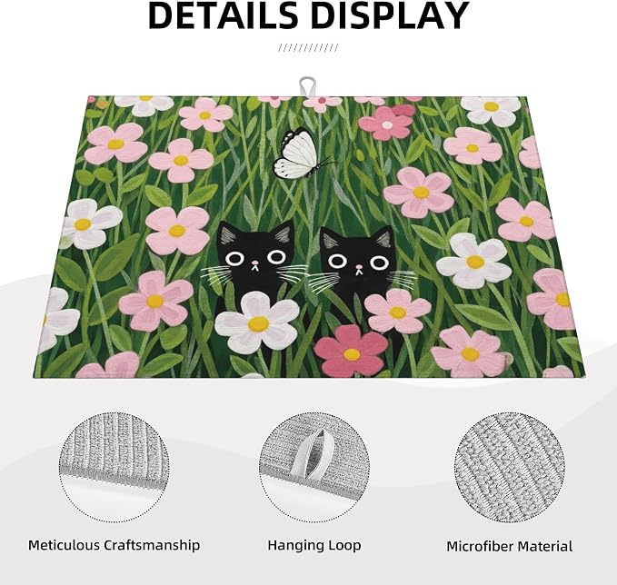 Pink Floral Cat