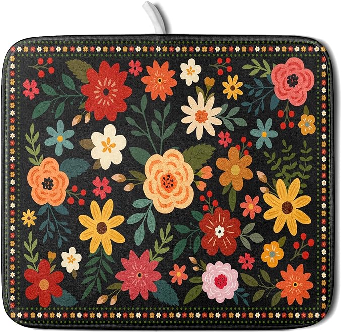 Black Boho Floral