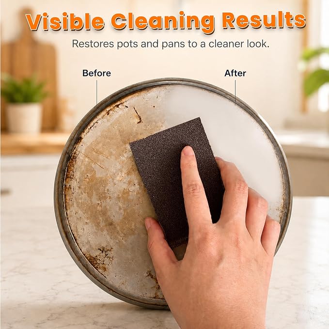 Brown-6pcs Sponge + 2 Handles