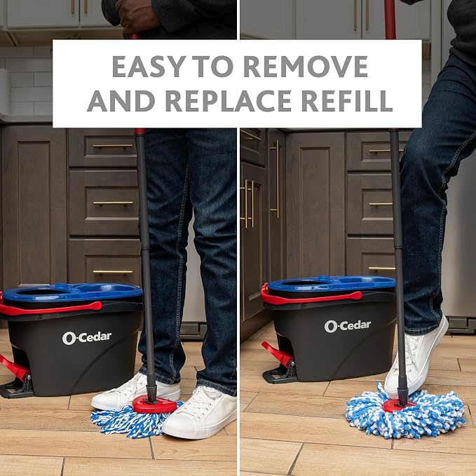 Rinseclean Spin Mop & Bucket + 2 Extra Refills