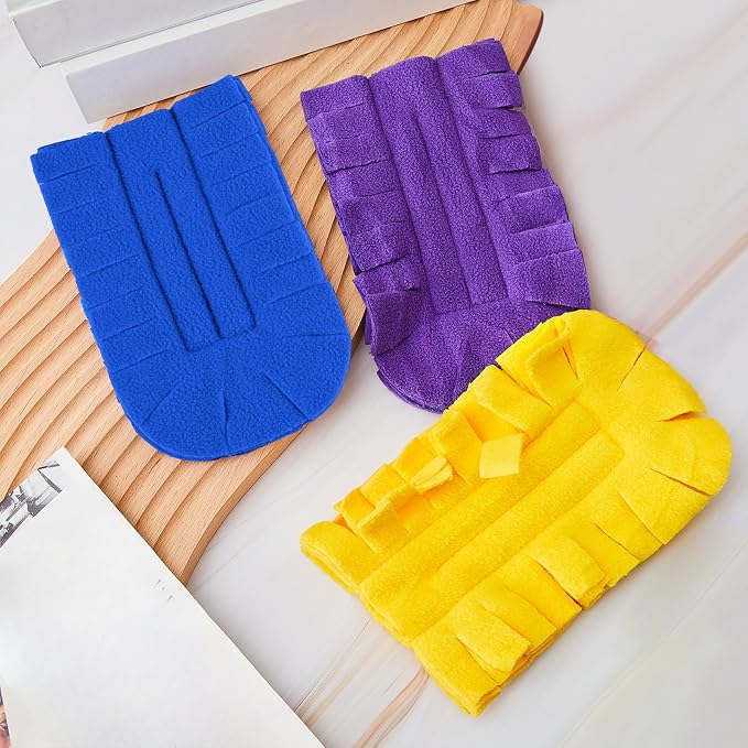 Blue, Yellow, Purple