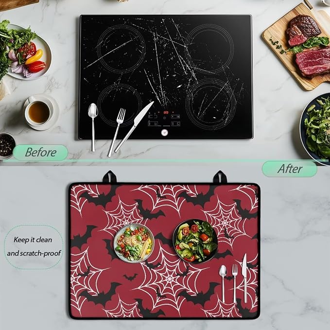 Red Halloween Bat Spiderweb