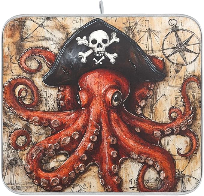 Octopus Pirate and Compass
