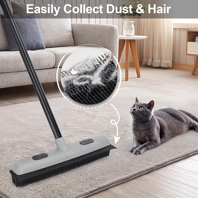 Gray Rubber Broom