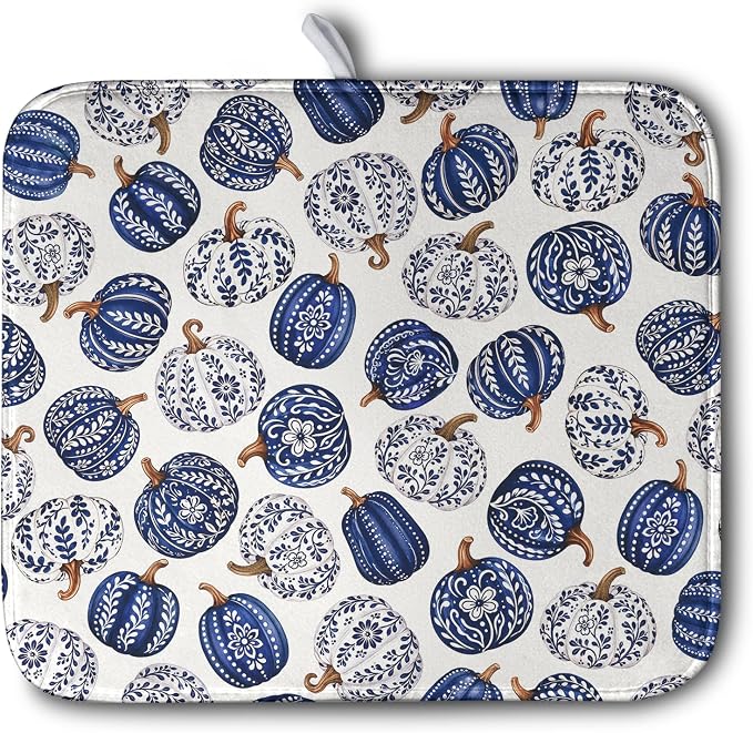 Fall Blue White Pumpkin