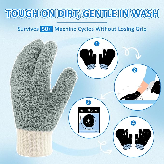 Gray Mitten + Gloves