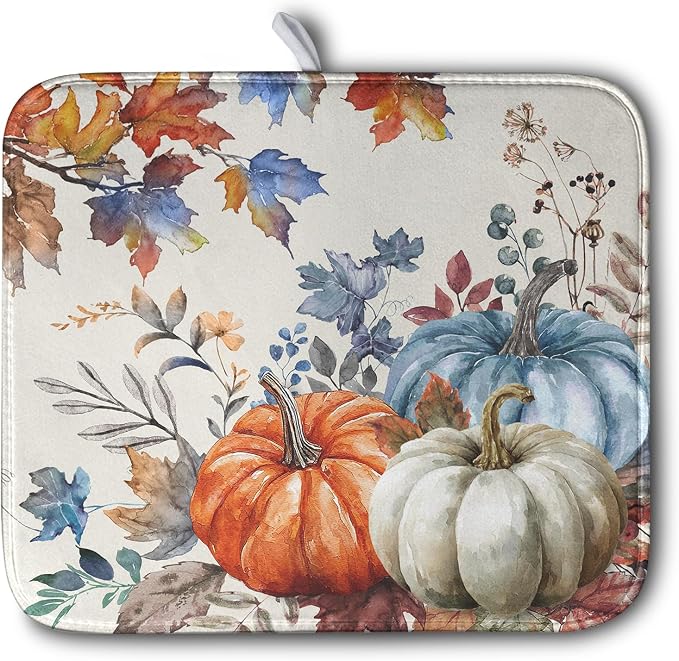 Fall Blue Orange Pumpkin