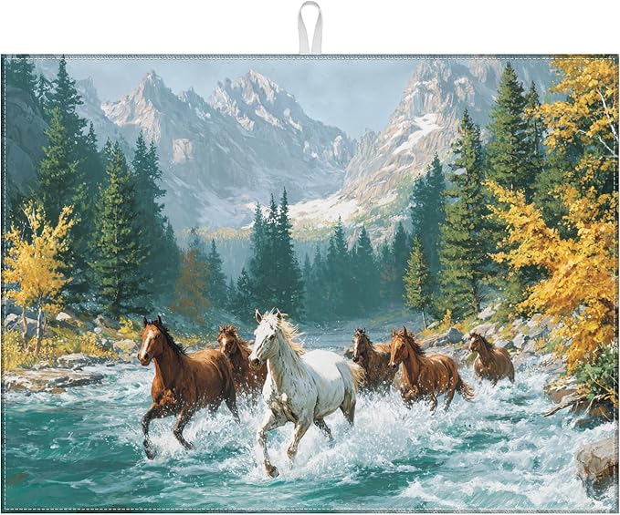 Running Horse Forest Mountain