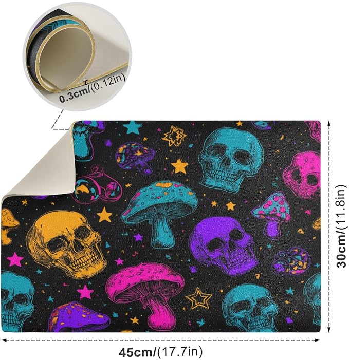 Neon-Colored Skulls Stars Mushrooms