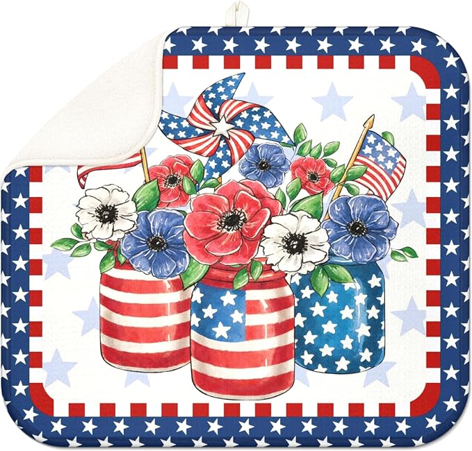 Red and Blue Floral