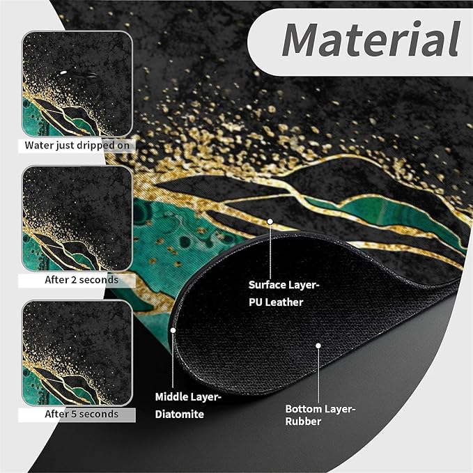Black and green gold marble