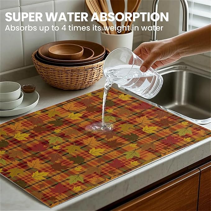 Autumn Maple Leaf Plaid