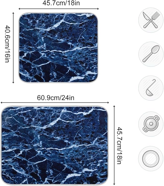 Navy Blue Marble