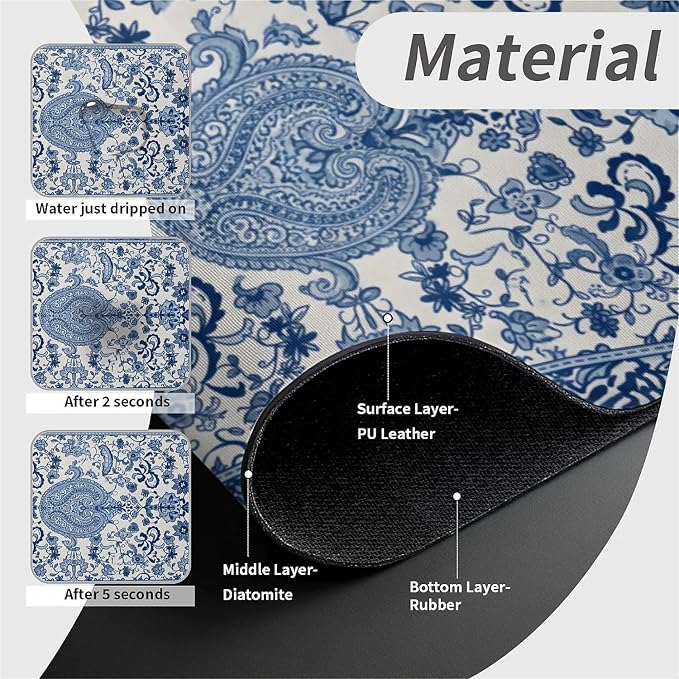 Blue and White Porcelain Paisley