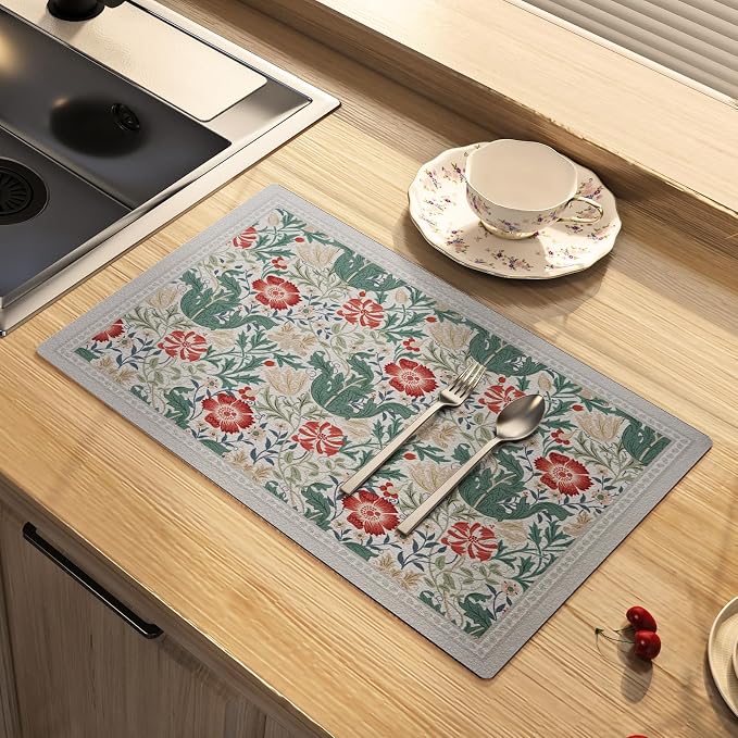 Ivory Green Floral
