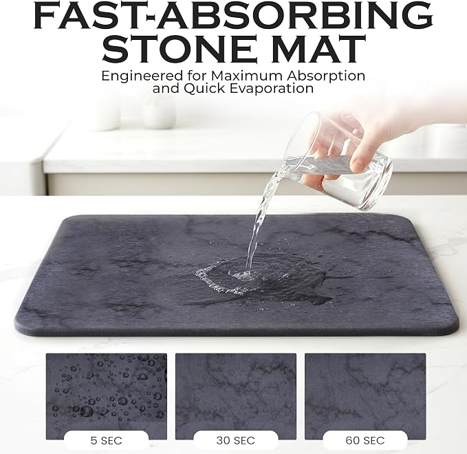 Dark Gray/Black Marble Finish