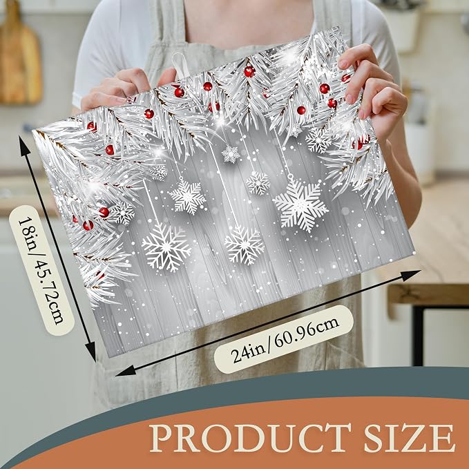 Christmas Snowflakes Silver Tree Branch