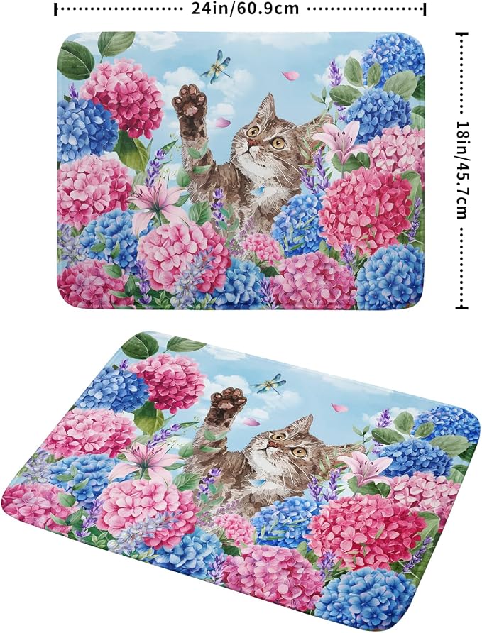 Colorful Hydrangea Cat