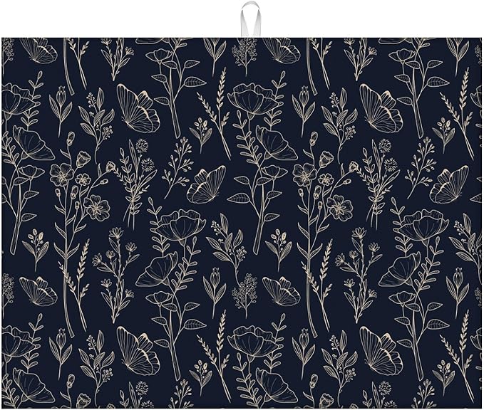 Dark Blue Floral Plants