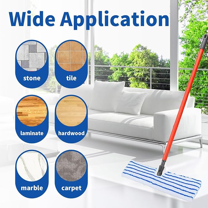 4pcs Blue & White Stripe