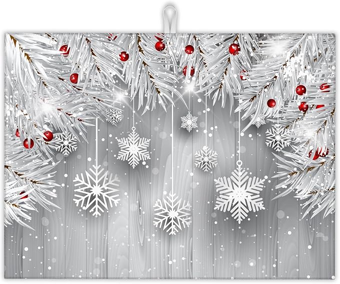 Christmas Snowflakes Silver Tree Branch
