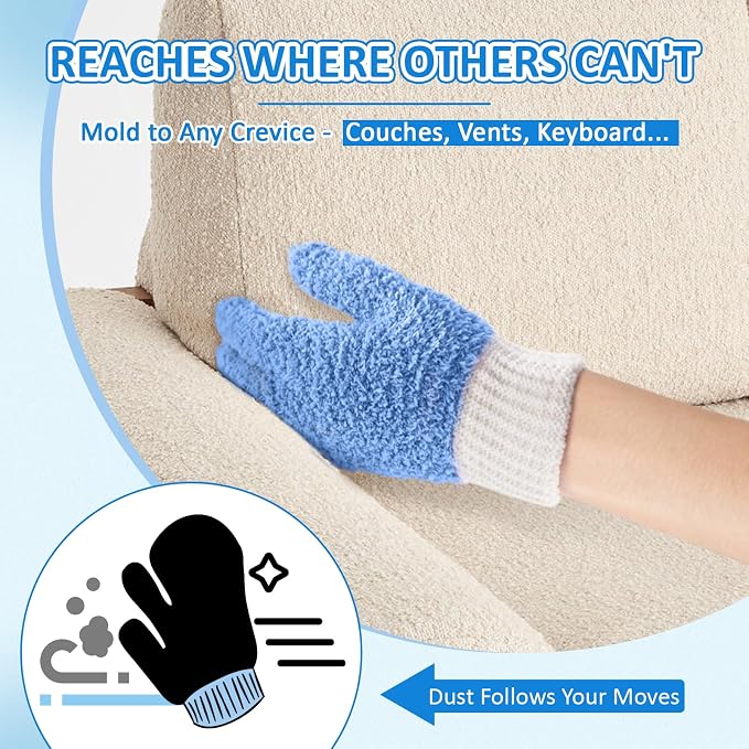 Blue Mitten + Gloves