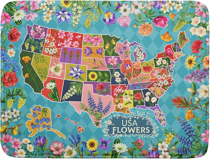 Flower Map Green