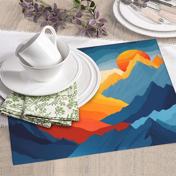 Colorful Mountains Sunset