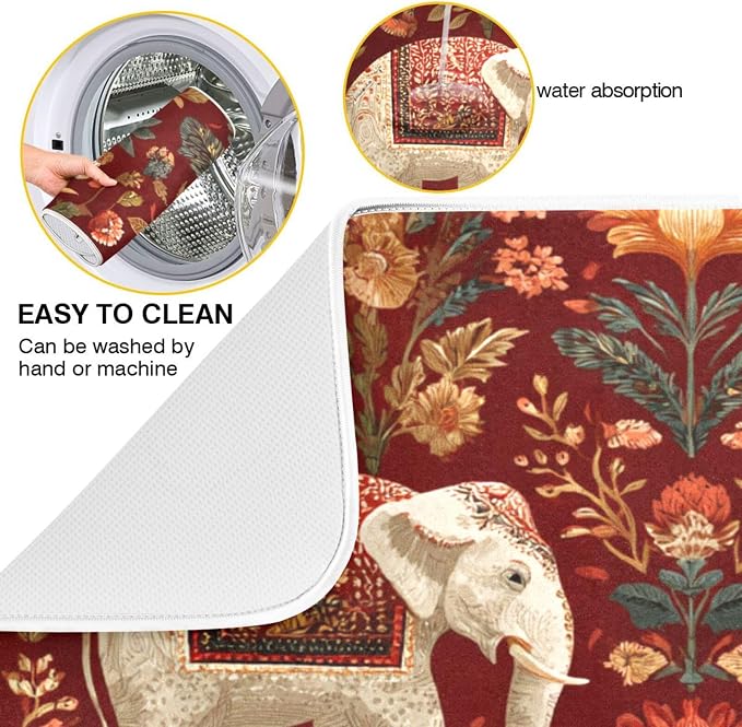 Retro Red Elephant Flowers