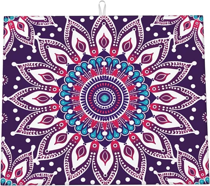 Purple Mandala Boho Floral
