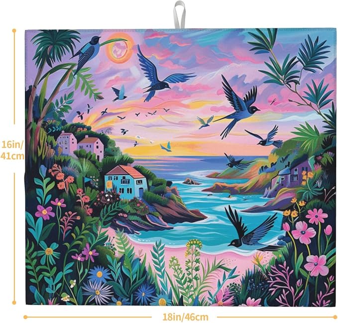 Coastal Bird Flower Field