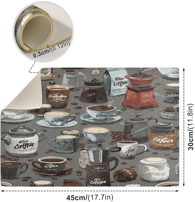 Gray Coffee Cups Grinders Beans