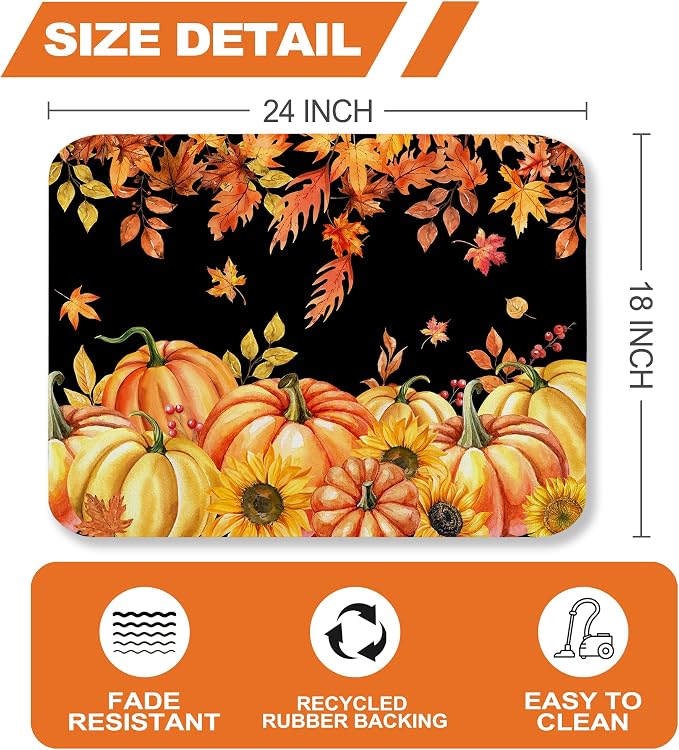 fall pumpkins-black