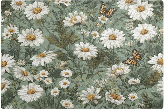 Summer Daisy Butterfly Green