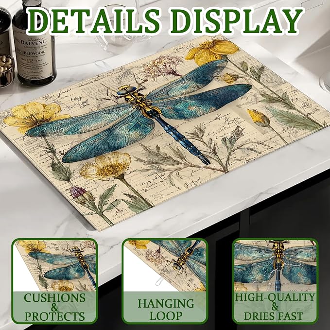 Vintage Dragonfly Floral