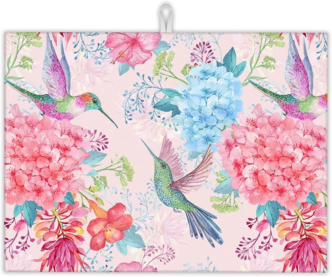 Humming Bird Tropical Flowers