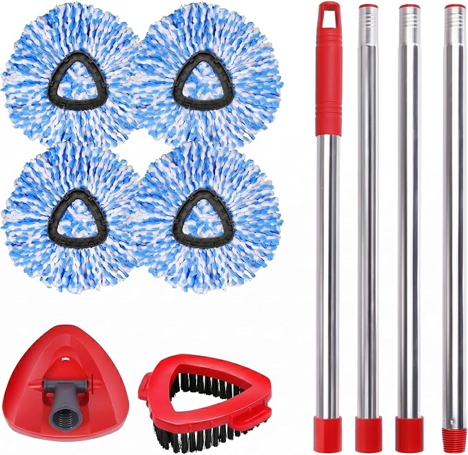 Blue Scrub Brush Mop Set