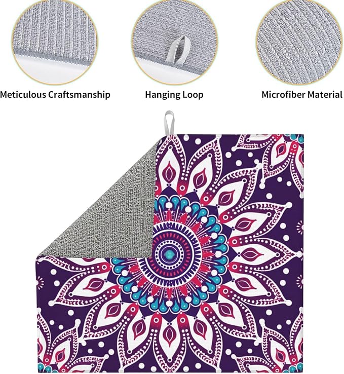 Purple Mandala Boho Floral