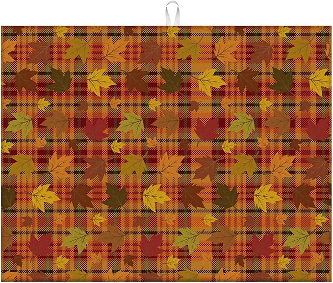 Autumn Maple Leaf Plaid
