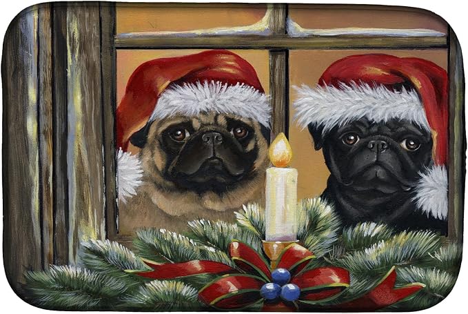 Pug Christmas Anticipation