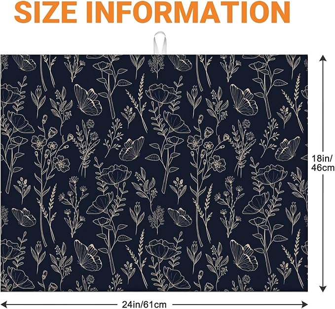 Dark Blue Floral Plants