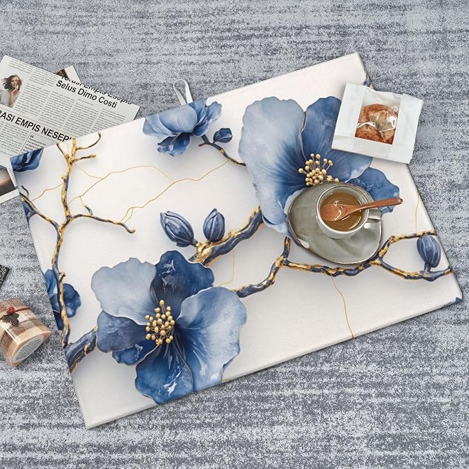 Blue Floral Branch