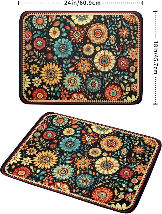Boho Floral Black A