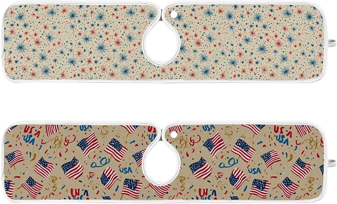 Beige Patriotic Flags Fireworks