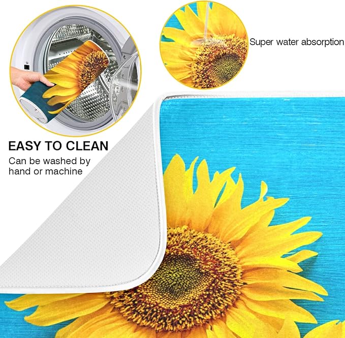11 Blue wooden board sunflower