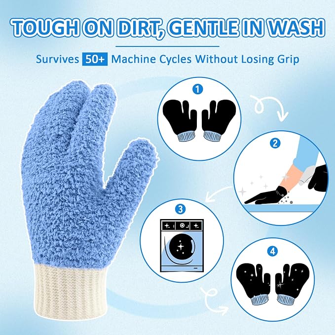 Blue Mitten + Gloves