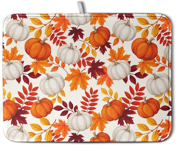 Fall Orange White Pumpkins