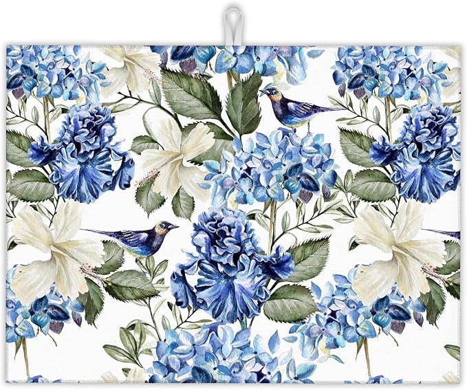 Blue Hydrangea Flowers Bird