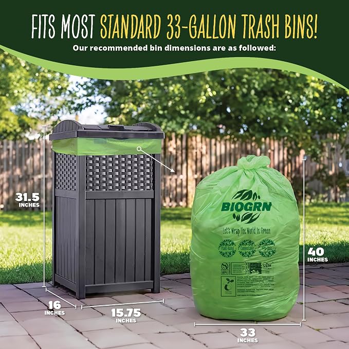 33 Gallon, Flat Top, 30 Count