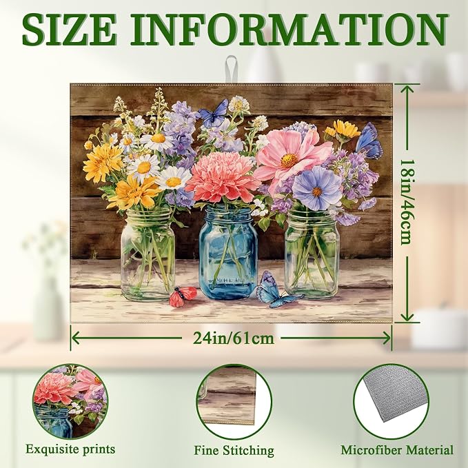 Watercolor Floral Jars
